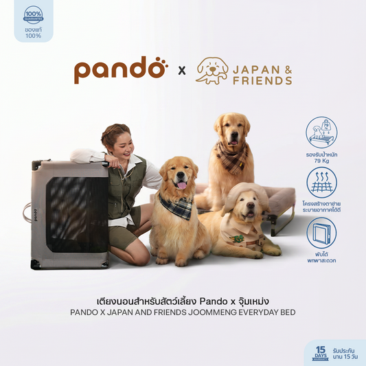 PANDO X JAPAN AND FRIENDS JOOMMENG EVERYDAY BED เตียงนอนสำหรับสัตว์เลี้ยง Pando X จุ๊มเหม่ง