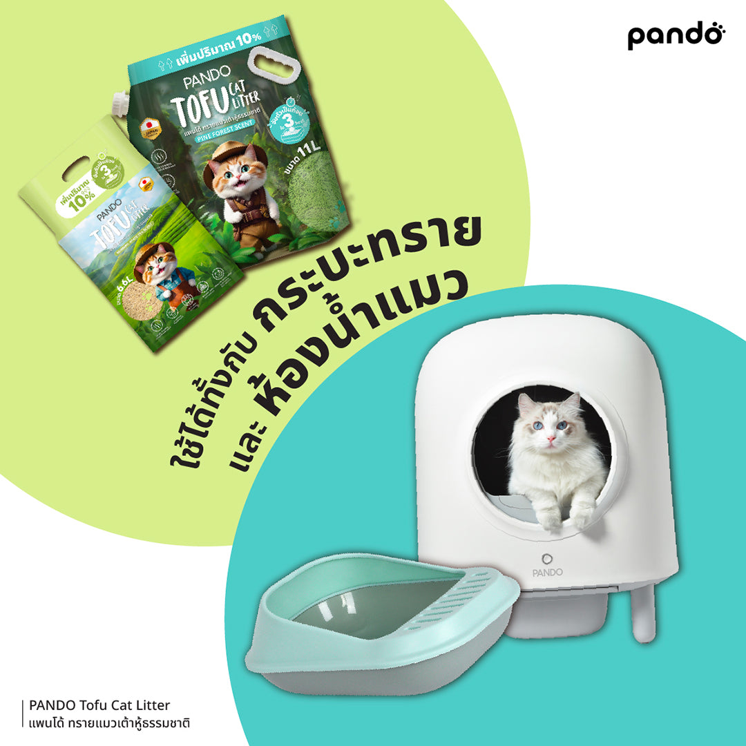 pando tofu cat litter ทรายแมวเต้าหู้ธรรมชาติ