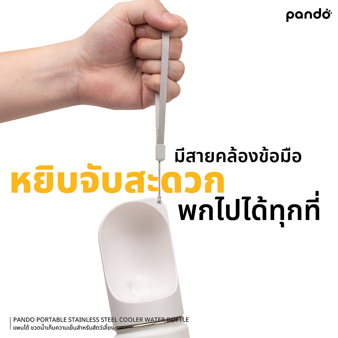 pando portable stainless steel cooler bottle 10oz ขวดน้ำเก็บความเย็นสำหรับสัตว์เลี้ยง