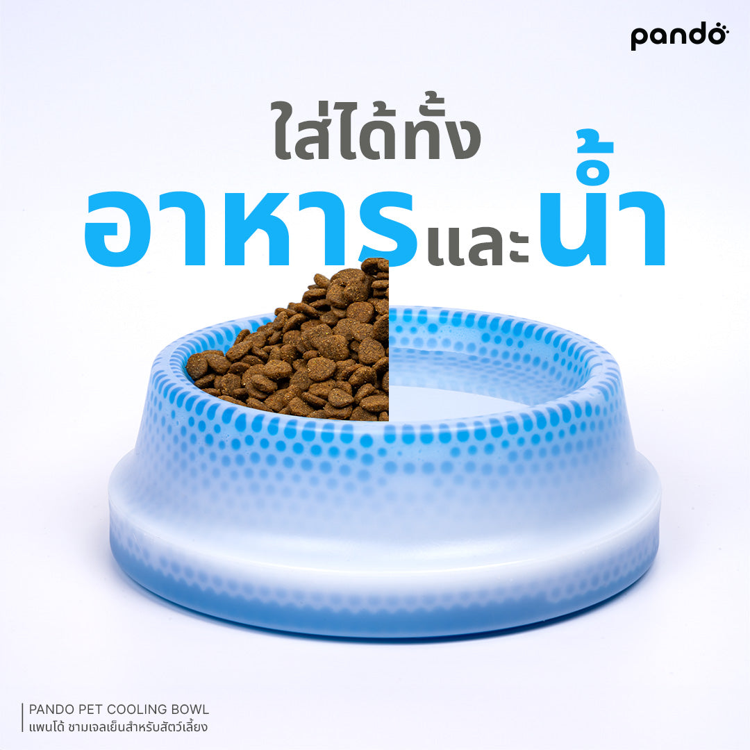 pando pet cooling bowl - ice blue ชามเจลเย็นสำหรับสัตว์เลี้ยง