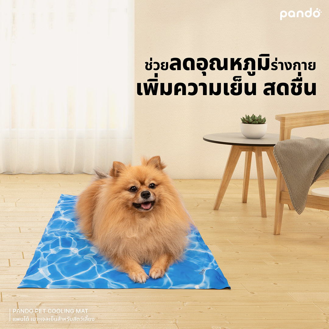 pando pet cooling mat - ocean blue เบาะเจลเย็นสำหรับสัตว์เลี้ยง สีโอเชียนบลู