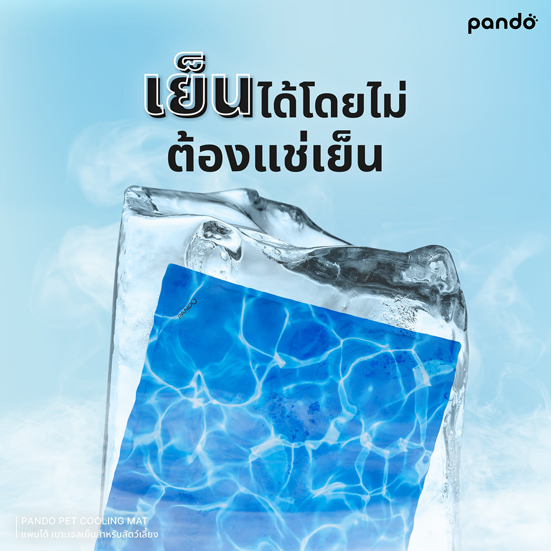 pando pet cooling mat - ocean blue เบาะเจลเย็นสำหรับสัตว์เลี้ยง สีโอเชียนบลู