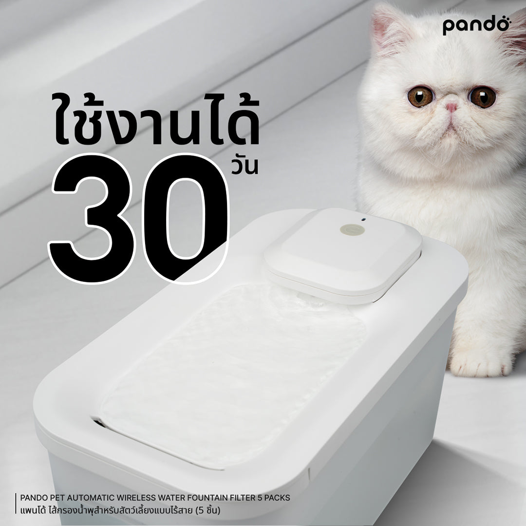 pando filter & sponge set for pet automatic wireless water fountain 5 packs ไส้กรองน้ำพุสำหรับสัตว์เลี้ยงแบบไร้สาย (5 ชิ้น)