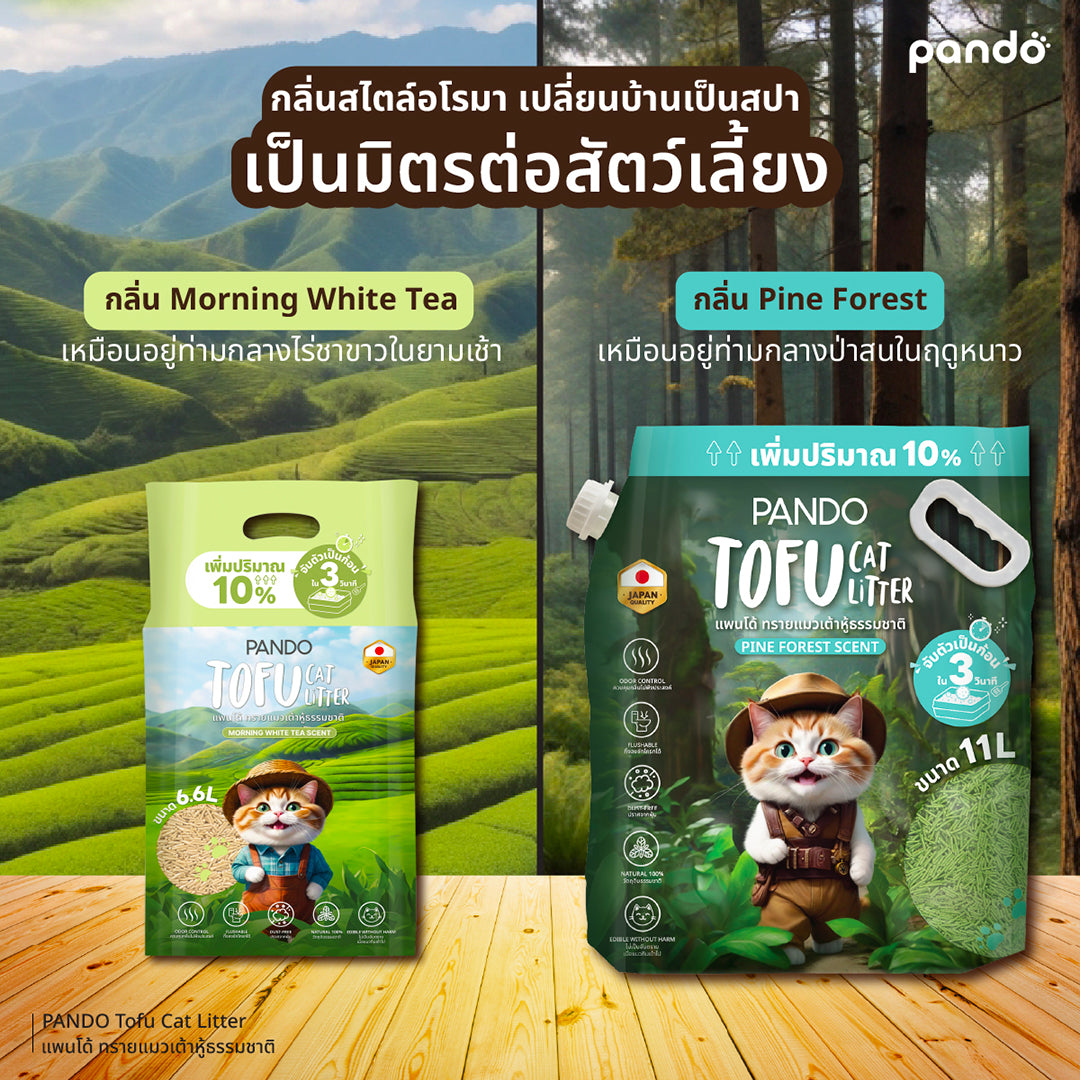 pando tofu cat litter ทรายแมวเต้าหู้ธรรมชาติ